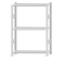 Fachbodenregal Stecksystem, Grundregal, beidseitig nutzbar, H1500xB1000xT300 mm, 3 Fachböden, Fachlast 150 kg, RAL 7035 lichtgrau