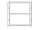Fachbodenregal Stecksystem, Grundregal, beidseitig nutzbar, H1500xB1300xT300 mm, 3 Fachböden, Fachlast 150 kg, RAL 7035 lichtgrau