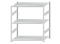 Fachbodenregal Stecksystem, Grundregal, beidseitig nutzbar, H1500xB1300xT800 mm, 3 Fachböden, Fachlast 150 kg, RAL 7035 lichtgrau