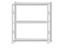 Fachbodenregal Stecksystem, Grundregal, beidseitig nutzbar, H1500xB1300xT300 mm, 3 Fachböden, Fachlast 250 kg, RAL 7035 lichtgrau