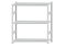 Fachbodenregal Stecksystem, Grundregal, beidseitig nutzbar, H1500xB1300xT400 mm, 3 Fachböden, Fachlast 250 kg, RAL 7035 lichtgrau