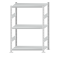 Fachbodenregal Stecksystem, Grundregal, beidseitig nutzbar, H1500xB1000xT500 mm, 3 Fachböden, Fachlast 250 kg, RAL 7035 lichtgrau