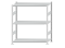 Fachbodenregal Stecksystem, Grundregal, beidseitig nutzbar, H1500xB1300xT500 mm, 3 Fachböden, Fachlast 250 kg, RAL 7035 lichtgrau