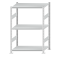 Fachbodenregal Stecksystem, Grundregal, beidseitig nutzbar, H1500xB1000xT600 mm, 3 Fachböden, Fachlast 250 kg, RAL 7035 lichtgrau