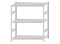 Fachbodenregal Stecksystem, Grundregal, beidseitig nutzbar, H1500xB1300xT600 mm, 3 Fachböden, Fachlast 250 kg, RAL 7035 lichtgrau