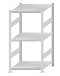 Fachbodenregal Stecksystem, Grundregal, beidseitig nutzbar, H1500xB750xT800 mm, 3 Fachböden, Fachlast 250 kg, RAL 7035 lichtgrau