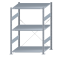 Fachbodenregal Stecksystem, Grundregal, einseitig nutzbar, H1500xB1000xT800 mm, 3 Fachböden, Fachlast 150 kg, sendzimirverzinkt