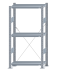 Fachbodenregal Stecksystem, Grundregal, einseitig nutzbar, H1500xB750xT300 mm, 3 Fachböden, Fachlast 250 kg, sendzimirverzinkt