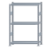 Fachbodenregal Stecksystem, Grundregal, beidseitig nutzbar, H1500xB1000xT300 mm, 3 Fachböden, Fachlast 250 kg, sendzimirverzinkt