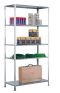 Fachbodenregal Schraubsystem, Grundregal, H2000xB1000xT500, 5 Fachböden, Fachlast 85kg, RAL 7035 lichtgrau