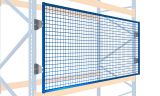 Drahtgitter-Rückwand inkl. Befestigung (Überstand 120 / 150 mm), Höhe 900 mm, Breite 2700 mm, RAL 5019 capriblau