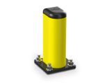 Poller GRD 90, Höhe 250 mm, Breite 90 mm, RAL 1018 hellgelb / RAL 7040 grau