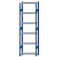 Fachbodenregal Stecksystem, Grundregal, beidseitig nutzbar, H2500xB750xT300, 6 Fachböden, Fachlast 150kg, RAL 5010 enzianblau / verzinkt