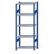 Fachbodenregal Stecksystem, Grundregal, beidseitig nutzbar, H2000xB750xT400, 5 Fachböden, Fachlast 150kg, RAL 5010 enzianblau / verzinkt