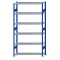 Fachbodenregal Stecksystem, Grundregal, beidseitig nutzbar, H2500xB1300xT400, 6 Fachböden, Fachlast 150kg, RAL 5010 enzianblau / verzinkt