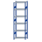 Fachbodenregal Stecksystem, Grundregal, beidseitig nutzbar, H2500xB750xT400, 6 Fachböden, Fachlast 150kg, RAL 5010 enzianblau / verzinkt