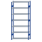 Fachbodenregal Stecksystem, Grundregal, beidseitig nutzbar, H3000xB1300xT400, 7 Fachböden, Fachlast 150kg, RAL 5010 enzianblau / verzinkt