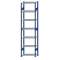 Fachbodenregal Stecksystem, Grundregal, beidseitig nutzbar, H3000xB750xT400, 7 Fachböden, Fachlast 150kg, RAL 5010 enzianblau / verzinkt