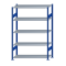 Fachbodenregal Stecksystem, Grundregal, beidseitig nutzbar, H2000xB1300xT500, 5 Fachböden, Fachlast 150kg, RAL 5010 enzianblau / verzinkt