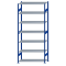 Fachbodenregal Stecksystem, Grundregal, beidseitig nutzbar, H3000xB1300xT500, 7 Fachböden, Fachlast 150kg, RAL 5010 enzianblau / verzinkt