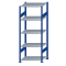 Fachbodenregal Stecksystem, Grundregal, beidseitig nutzbar, H2000xB750xT600, 5 Fachböden, Fachlast 150kg, RAL 5010 enzianblau / verzinkt