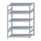 Fachbodenregal Stecksystem, Grundregal, beidseitig nutzbar, H2000xB1300xT800, 5 Fachböden, Fachlast 150kg, sendzimirverzinkt