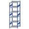 Fachbodenregal Stecksystem, Grundregal, beidseitig nutzbar, H2500xB750xT800, 6 Fachböden, Fachlast 150kg, RAL 5010 enzianblau / verzinkt
