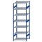 Fachbodenregal Stecksystem, Grundregal, beidseitig nutzbar, H3000xB1000xT800, 7 Fachböden, Fachlast 150kg, RAL 5010 enzianblau / verzinkt