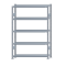 Fachbodenregal Stecksystem, Grundregal, beidseitig nutzbar, H2000xB1300xT300, 5 Fachböden, Fachlast 250kg, sendzimirverzinkt