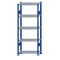 Fachbodenregal Stecksystem, Grundregal, beidseitig nutzbar, H2000xB750xT300, 5 Fachböden, Fachlast 250kg, RAL 5010 enzianblau / verzinkt