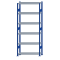 Fachbodenregal Stecksystem, Grundregal, beidseitig nutzbar, H2500xB1000xT300, 6 Fachböden, Fachlast 250kg, RAL 5010 enzianblau / verzinkt