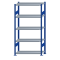 Fachbodenregal Stecksystem, Grundregal, beidseitig nutzbar, H2000xB1000xT400, 5 Fachböden, Fachlast 250kg, RAL 5010 enzianblau / verzinkt