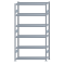 Fachbodenregal Stecksystem, Grundregal, beidseitig nutzbar, H2500xB1300xT400, 6 Fachböden, Fachlast 250kg, sendzimirverzinkt