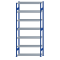 Fachbodenregal Stecksystem, Grundregal, beidseitig nutzbar, H3000xB1300xT400, 7 Fachböden, Fachlast 250kg, RAL 5010 enzianblau / verzinkt