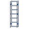 Fachbodenregal Stecksystem, Grundregal, beidseitig nutzbar, H3000xB750xT400, 7 Fachböden, Fachlast 250kg, RAL 5010 enzianblau / verzinkt