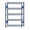 Fachbodenregal Stecksystem, Grundregal, beidseitig nutzbar, H2000xB1300xT500, 5 Fachböden, Fachlast 250kg, RAL 5010 enzianblau / verzinkt