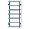 Fachbodenregal Stecksystem, Grundregal, beidseitig nutzbar, H3000xB1300xT500, 7 Fachböden, Fachlast 250kg, RAL 5010 enzianblau / verzinkt