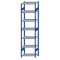 Fachbodenregal Stecksystem, Grundregal, beidseitig nutzbar, H3000xB750xT500, 7 Fachböden, Fachlast 250kg, RAL 5010 enzianblau / verzinkt