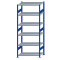 Fachbodenregal Stecksystem, Grundregal, beidseitig nutzbar, H2500xB1000xT600, 6 Fachböden, Fachlast 250kg, RAL 5010 enzianblau / verzinkt