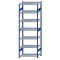 Fachbodenregal Stecksystem, Grundregal, beidseitig nutzbar, H3000xB1000xT600, 7 Fachböden, Fachlast 250kg, RAL 5010 enzianblau / verzinkt