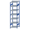 Fachbodenregal Stecksystem, Grundregal, beidseitig nutzbar, H3000xB750xT800, 7 Fachböden, Fachlast 250kg, RAL 5010 enzianblau / verzinkt