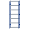 Fachbodenregal Stecksystem, Grundregal, beidseitig nutzbar, H3000xB1000xT300, 7 Fachböden, Fachlast 85kg, RAL 5010 enzianblau / verzinkt