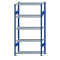 Fachbodenregal Stecksystem, Grundregal, beidseitig nutzbar, H2000xB1000xT400, 5 Fachböden, Fachlast 85kg, RAL 5010 enzianblau / verzinkt