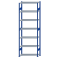 Fachbodenregal Stecksystem, Grundregal, beidseitig nutzbar, H3000xB1000xT400, 7 Fachböden, Fachlast 85kg, RAL 5010 enzianblau / verzinkt