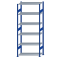 Fachbodenregal Stecksystem, Grundregal, beidseitig nutzbar, H2500xB1000xT500, 6 Fachböden, Fachlast 85kg, RAL 5010 enzianblau / verzinkt