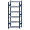 Fachbodenregal Stecksystem, Grundregal, beidseitig nutzbar, H2500xB1000xT600, 6 Fachböden, Fachlast 85kg, RAL 5010 enzianblau / verzinkt