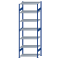 Fachbodenregal Stecksystem, Grundregal, beidseitig nutzbar, H3000xB1000xT600, 7 Fachböden, Fachlast 85kg, RAL 5010 enzianblau / verzinkt