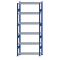 Fachbodenregal Stecksystem, Grundregal, beidseitig nutzbar, H2500xB1000xT300, 6 Fachböden, Fachlast 330kg, RAL 5010 enzianblau / verzinkt