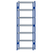 Fachbodenregal Stecksystem, Grundregal, beidseitig nutzbar, H3000xB1000xT300, 7 Fachböden, Fachlast 330kg, RAL 5010 enzianblau / verzinkt