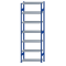 Fachbodenregal Stecksystem, Grundregal, beidseitig nutzbar, H3000xB1000xT400, 7 Fachböden, Fachlast 330kg, RAL 5010 enzianblau / verzinkt